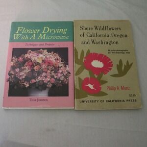 Shore Wildflowers California Oregon Washington + Flower Drying Book Lot